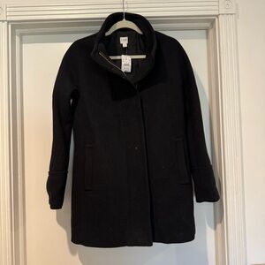 J. Crew Women's Black Coat - size 6 NWT